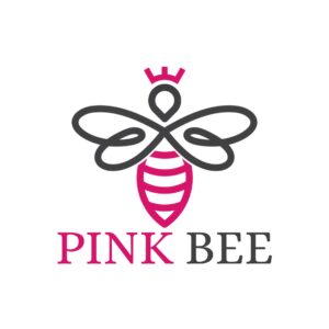 Logo da Pink Bee Press empresa de produtos personalizados nos Estados Unidos