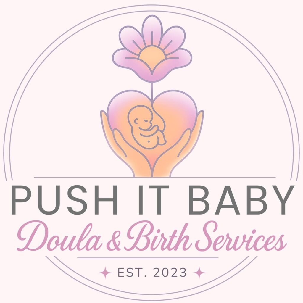 Logo da Push It Baby Doula especialista em suporte à maternidade