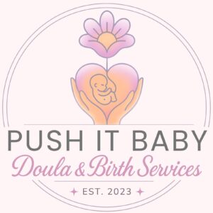 Logo da Push It Baby Doula especialista em suporte à maternidade