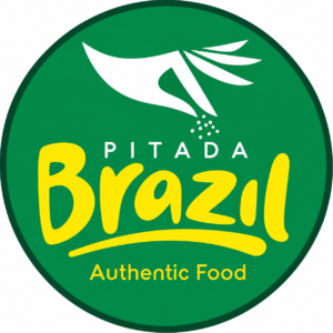 Logo Circular Verde de Comida Brasileira